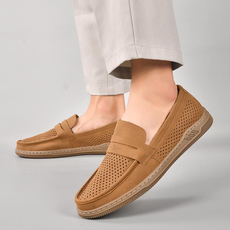 Breathable flat summer men's shoes Summer casual and comfortable style Office work Outdoor street walking Quality shoes