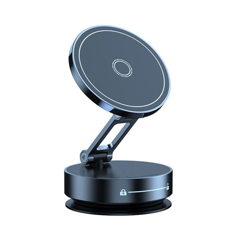 Foldable Car Phone Bracket Magnetic Stand 360 Degree Rotation Adjustable with Double Suction Technology for Easy Viewing