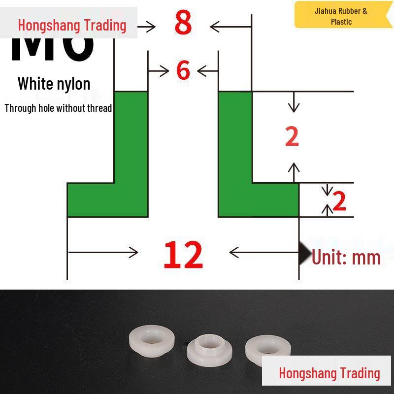 Step T-Shaped Nylon Insulating Bushing Washer, M3-M35 Thread Protection Spacer