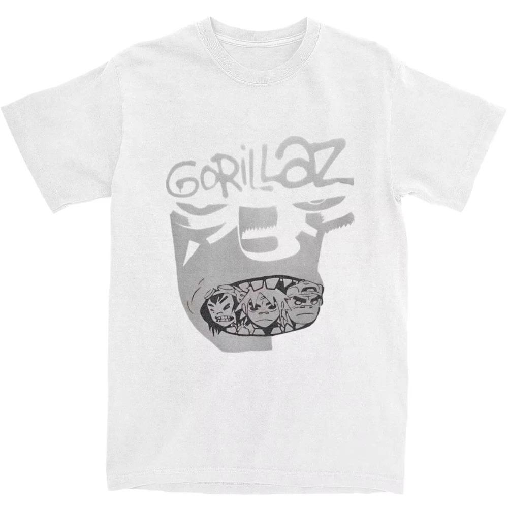 Gorillaz Band Unisex TShirt Fashion Beach Tee Vintage Printed 100 Cotton Loose Top Plus Size 3XL 4XL Women And Men Tshirts