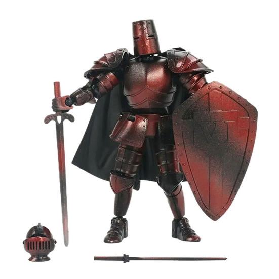 

Medieval Knight Action Figure Kit with Accessories Movable Joints Skeleton Knight Model Toy DIY E