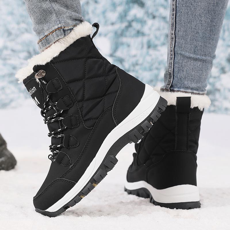 

Зимние теплые сноубутсы женские красного дизайна модные с нескользящей подошвой обувь для холодной погоды модные короткие ботинки быстрая доставка 36