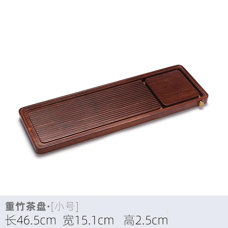 

Chinese Bamboo Tea Tray Stone Creative Solid Wooden Tea Tray Drainage Water Storage Table Bass Wood Kitchen Supplies