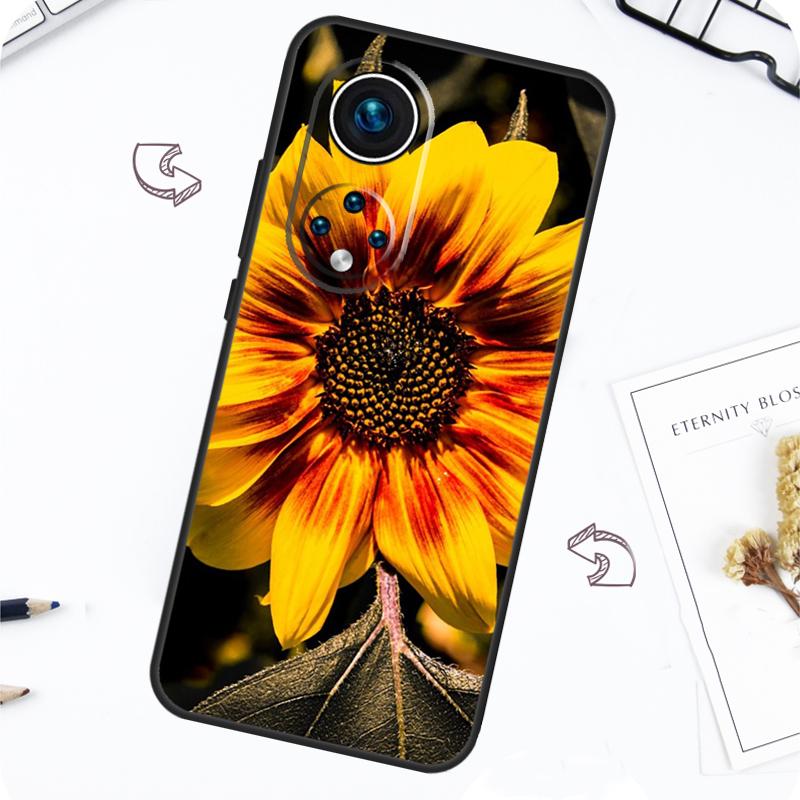 Beauty Yellow Sunflower Case For Honor Magic 5 6 7 Lite Honor 200 Pro X8b X9a X8a X8 X9 X9c X9b 50 70 90 Lite Cover