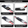 50pcs Double-Wire Plug-in Connector with Locking Buckle Pluggable LED Wire Connector 2 Pin 2 Way Universal Compact Wire