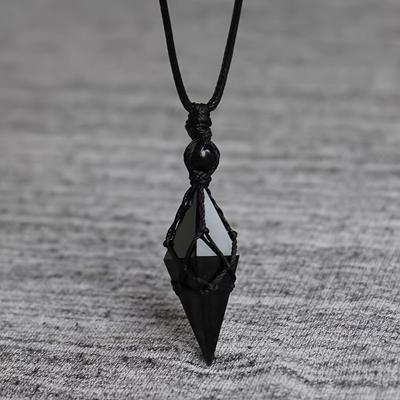 Bohemian Handmade Natural Black Necklace for Men Women Valentine's Day Mother's Day Father's Day Gift Elegant Accessory