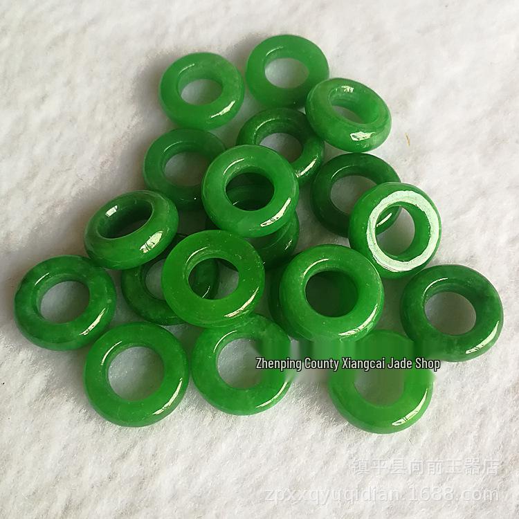Large Round Dry Green Jade Beads for DIY Bracelet & Necklace Jewelry