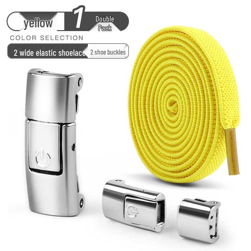 No-Tie Elastic Shoelaces for Kids & Adults - Black & White Flat Stretch Laces