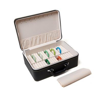 PU Leather Bracelet Display Box Velvet Inner Holder Jewelry Storage Boxes Rings Necklace Organizer Bracelet Carrying Case