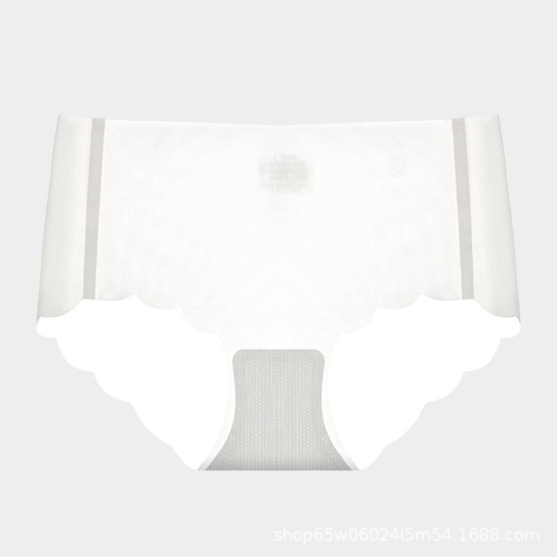 Sensorless Mask Underwear Women's Seamless Antibacterial Mulberry Silk Crotch Ice Silk Thin Breathable Girl Briefs