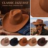 Sombrero Fedora Ancho de Color Liso para Hombres y Mujeres
