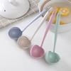 2 в 1 Кухонна ложка З довгою ручкою Пластиковий друшляк Фільтр Посуд Гарячий горщик Ложка Кухонні інструменти Кухонна солома Пшенична солома Супова ложка