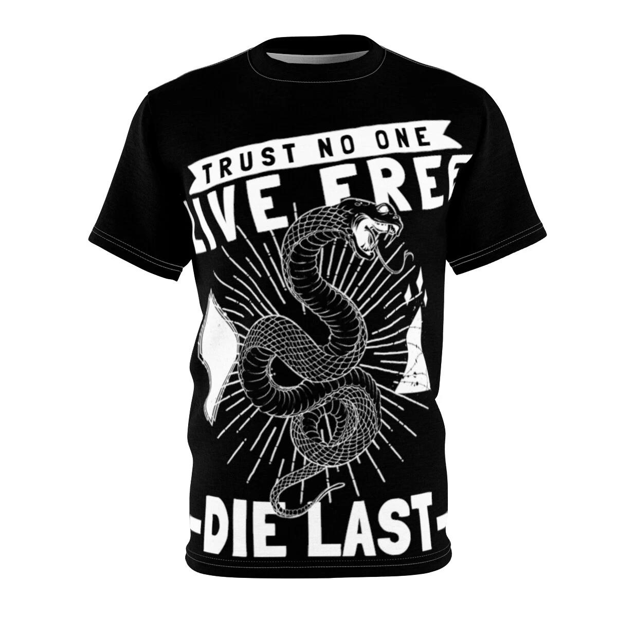 Trust No One T-Shirt, Custom Unisex Cut & Sew Tee 2XL