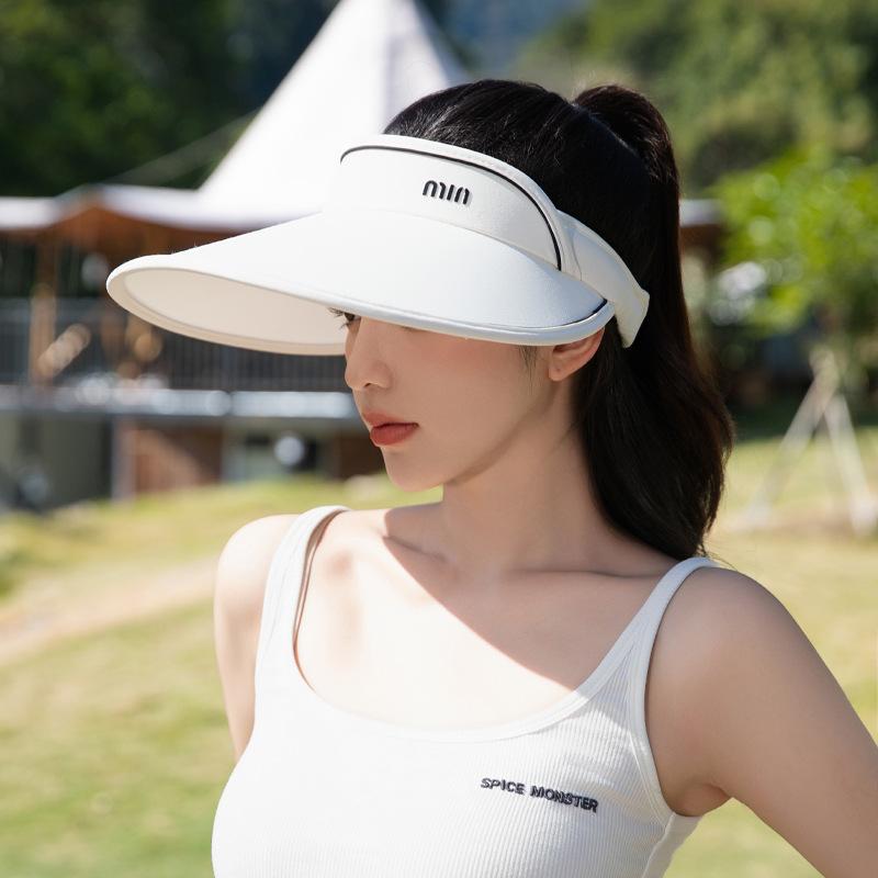 Spring and Autumn Trendy Hat Women's Fashion Alphabet Versatile Empty Top Sunscreen Sun Hat Summer Sports Sun Hat
