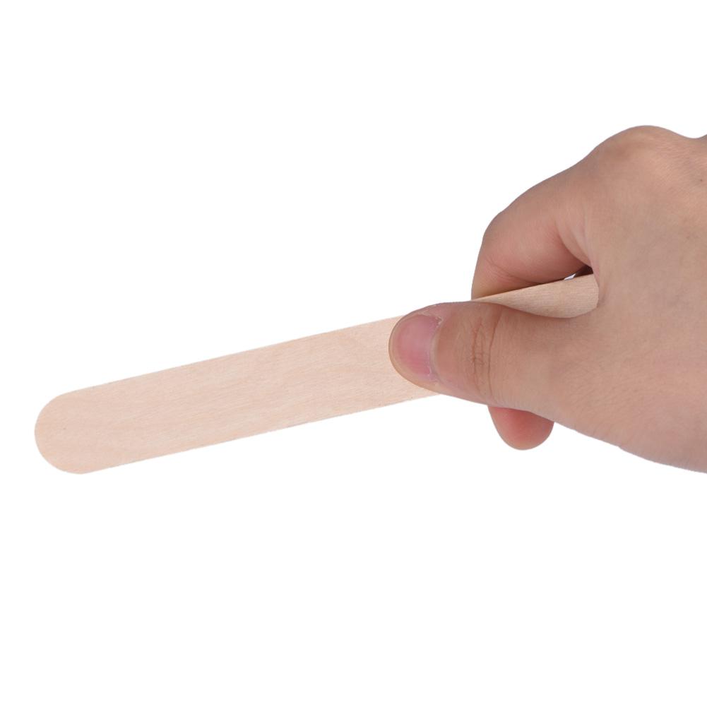 100Pcs/Bag Waxing Stick Spatula Applicator Wooden Spatula Disposable Medical Tongue Depressor
