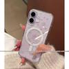 Snowflake English Magnetic Drop-proof Phone Case for Apple 13, 14, 15Plus, 16, 17, and 17 Pro Max with Buttons