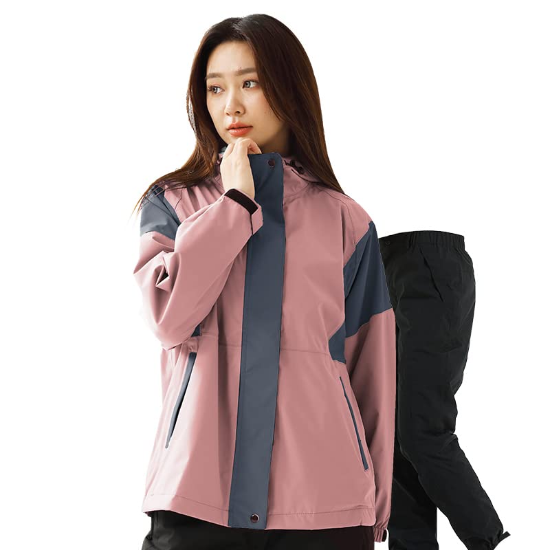 

Женская дождевая одежда и комплект низа Гольф легко двигаться горная работа дождь меры от сезона дождей [Верх Водоотталкивающий, дышащий, легкий, розовый