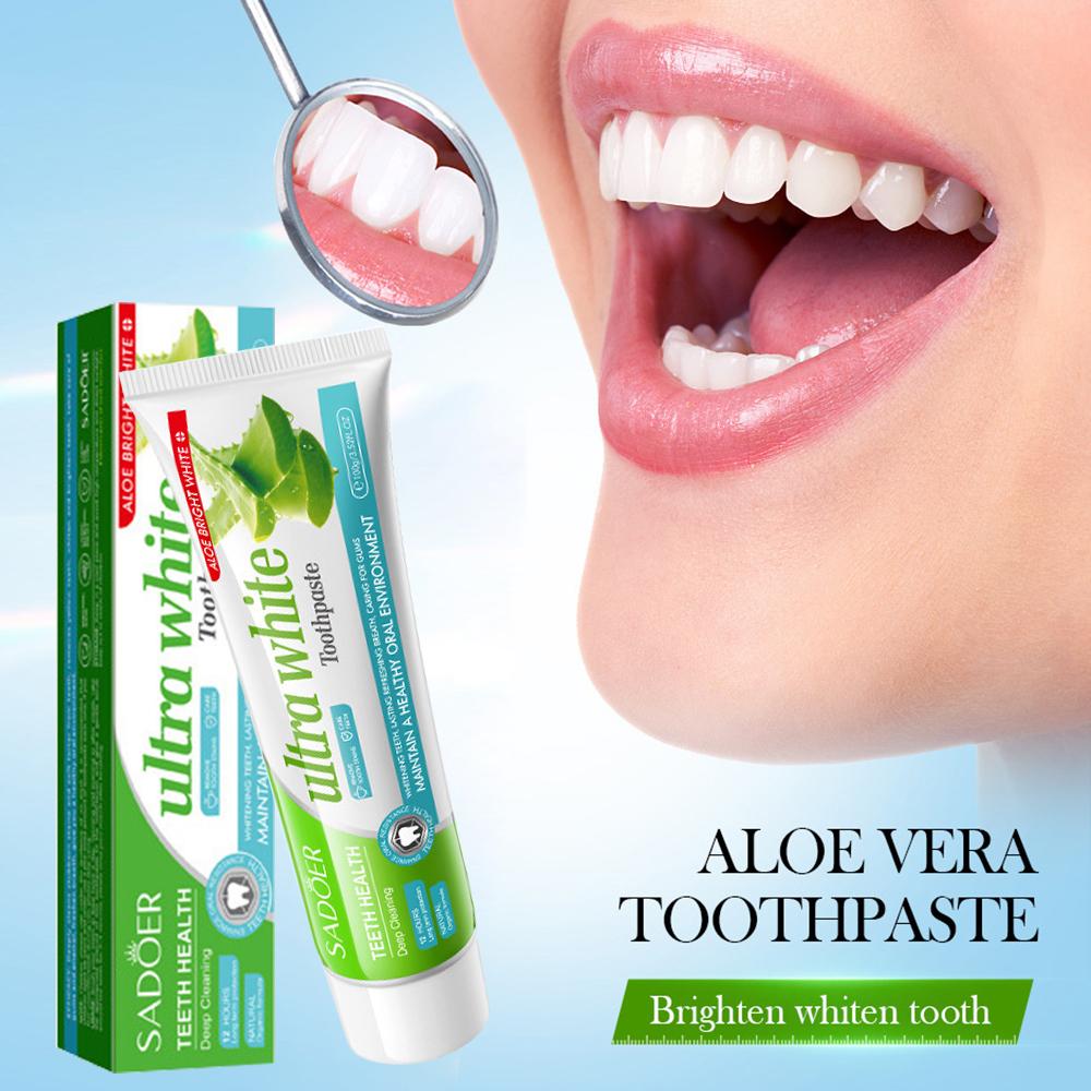 1 st SADOER Aloe Vera Tandkräm, Djuprengörande Tandrester, Frisk Andedräkt Tandtvätt Tandkräm 100g