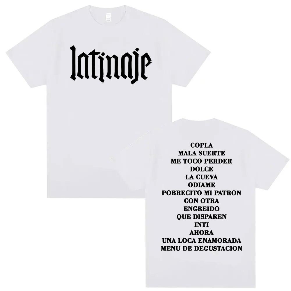 Limited Cazzu Latinaje Album Letters Print T Shirt Unisex Women Summer Tops High Quality T Shirts Casual ONeck 100 Cotton Tshirt