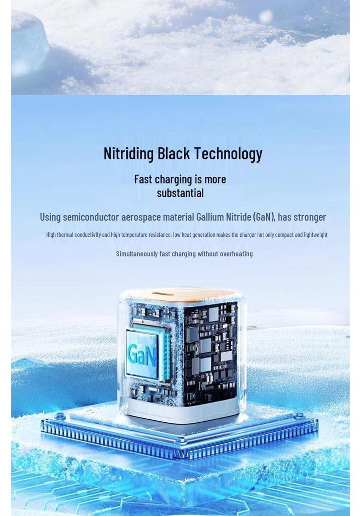 45W Gallium Nitride Multi-Port A+C Charger with Fast-Charging and 4-in-1 Cable