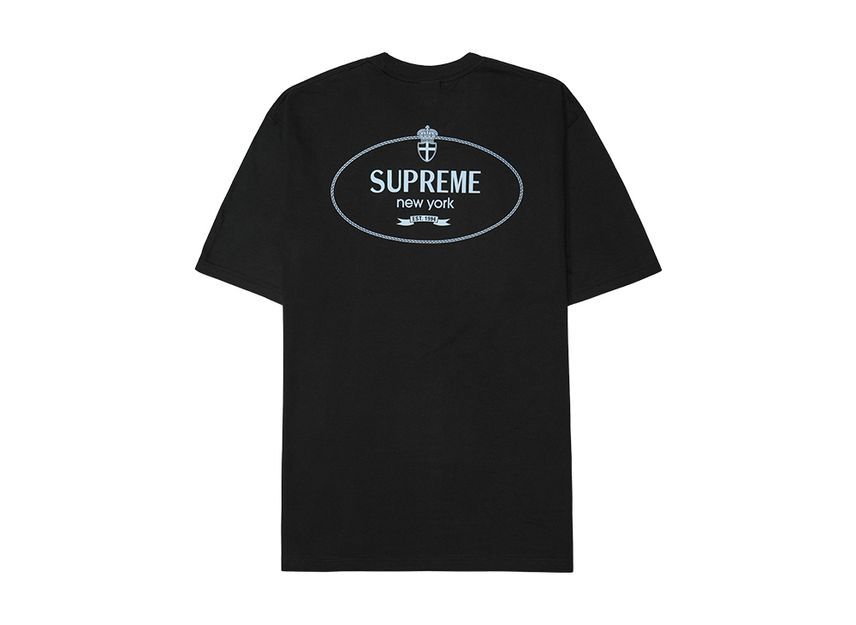 Supreme Crest Tee Black XL