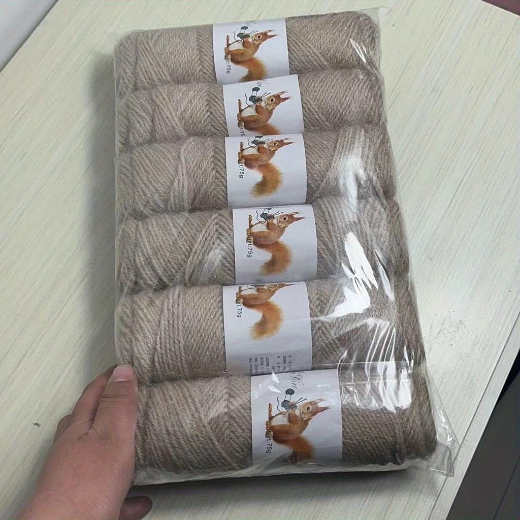 6pcs/75g/pc Solid Color Soft Yarn for Knitting and Crocheting Sweater, Shawl, Scarf Baby Hat Scarf Soft Thickness Crochet Thread