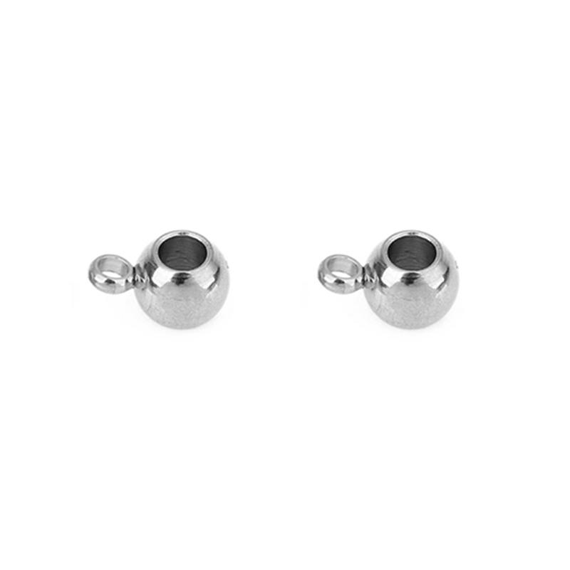 

20pcs Stainless Steel Necklace Pendants Connectors Clasps PVD Never Fade 6mm 8mm Pinch Clip Bail Beads Charms For Jewelry Making 6x3mm
