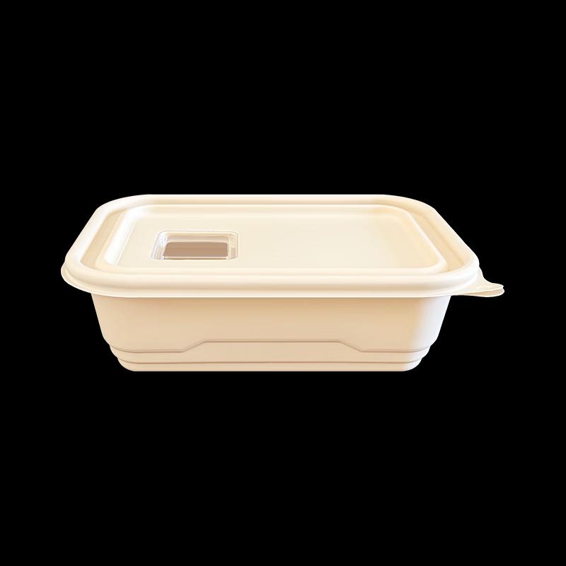 Eco-Friendly Rectangular Disposable Food Containers with Lid