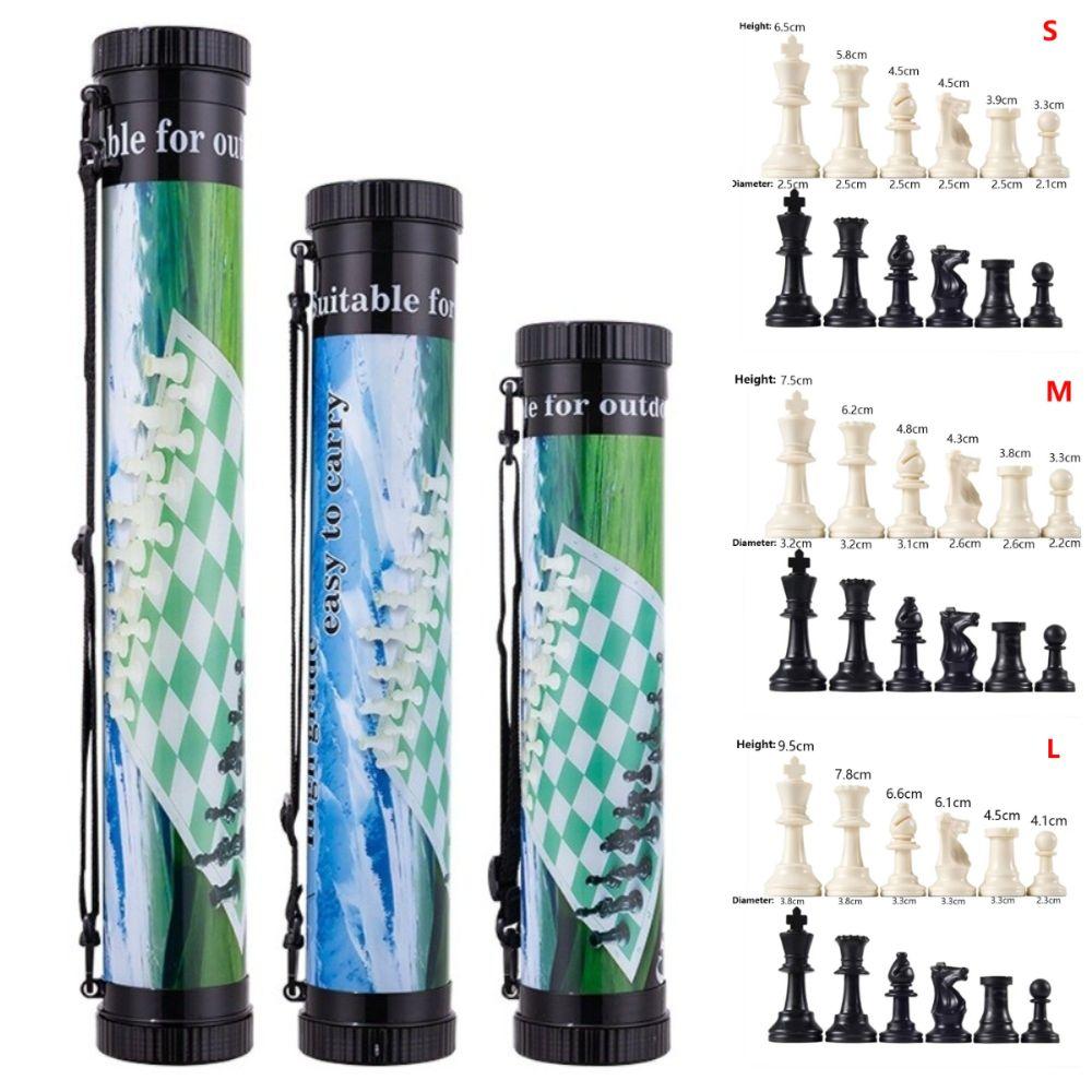 Resin Tournament Chess Board Games 36/42/51cm Chessboard Travel Chess Pieces Set  Desktop