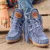 2025 Winter Thick Bottom Large Size 40-43 Tassel Lacing Women's Boots
