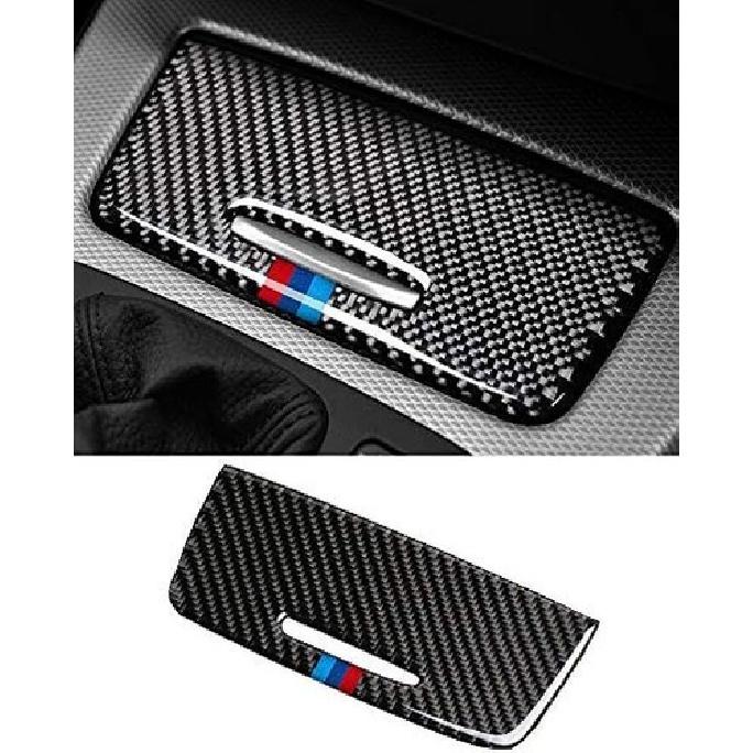 Interior Carbon Fiber Car Storage Box Panel Trim Cover For BMW E90 E92 3 Series