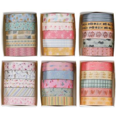 YUBX Masking Set of Cute Washi Tape Base DIY Gift and Gift Decorations Tape, 30, Patterns, Patterns, Crafts, Journals, Planners, Scrapbooks, Wrapping,