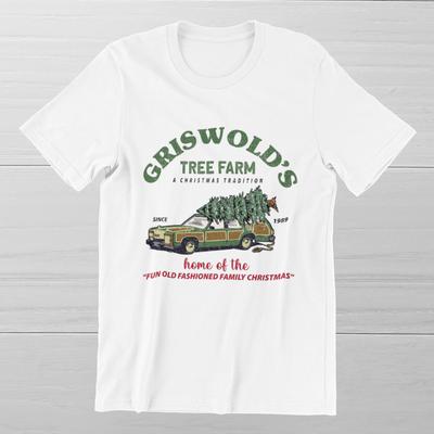 GRISWOLD'S Tree Farm Familienurlaub Film auf Ringgarn Baumwolle T-Shirt Unisex T-Shirt