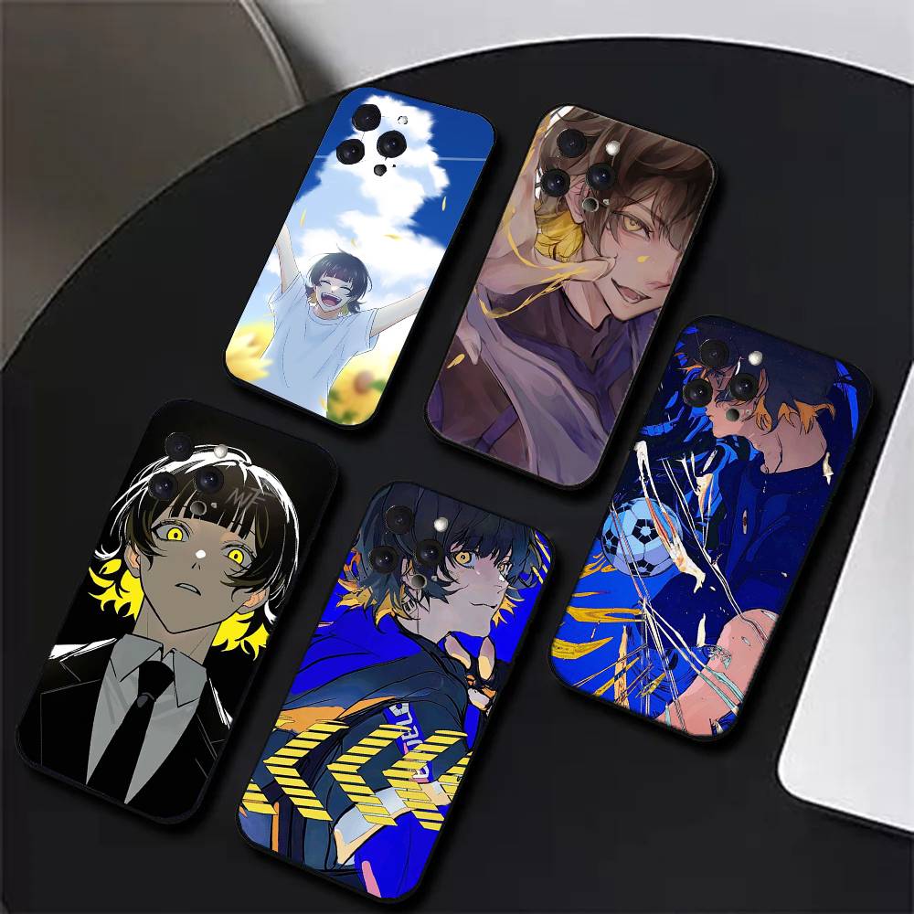 Meguru Bachira Anime BLUE LOCK Phone Case For IPhone 17 Air 16 15 14 13 Pro Max 11 12 Black Silicone Cover