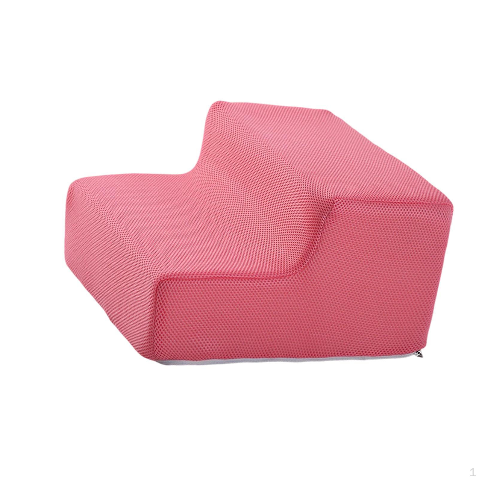 

Двухступенчатая лестница для маленьких питомцев, моющаяся рампа с нескользящим основанием для использования в помещении розовый