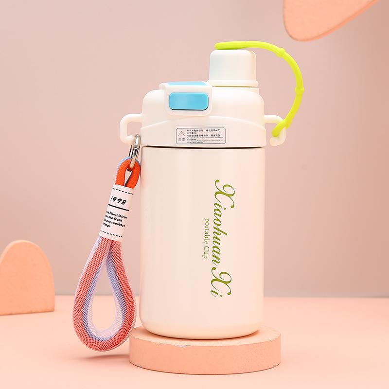 

Простая термокружка из нержавеющей стали, креативная, милая, студенческая, сопутствующая кружка, модная, веревочная, двойная, для напитков, вакуумная кофейная кружка 480ml