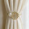 Metal Curtain Tiebacks Vintage Pearl Curtain Straps Curtain Accessory Curtains Tie Rope  Office