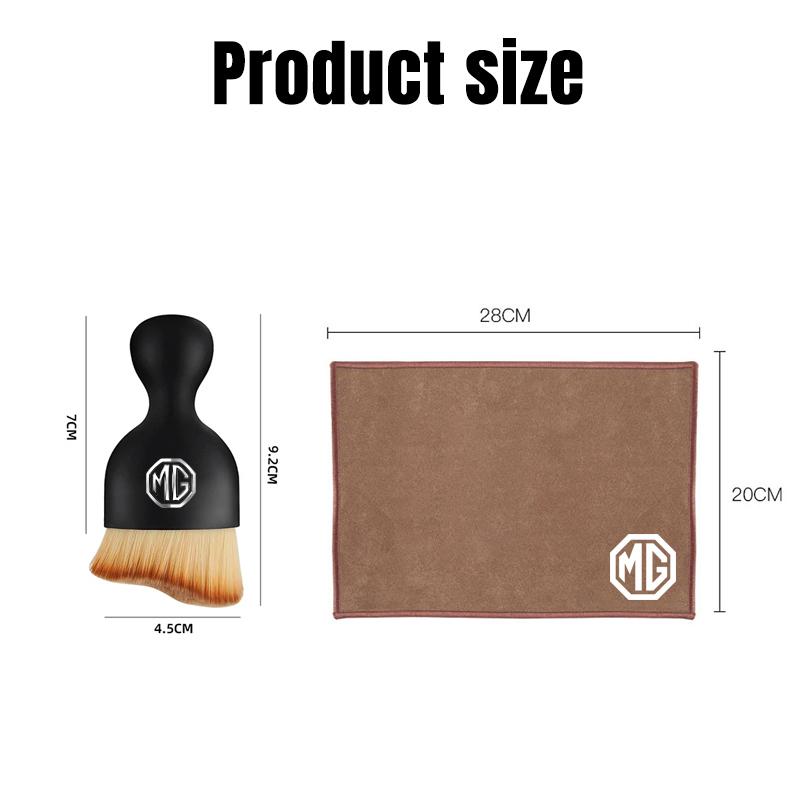 Car Suede Towel Rag Cleaning Soft Brush Cleaner Tools For Morris Garages MG ZS 5 7 6 Cyberster MG4 EV ES5 HS ONE GT GS MG3 EZS