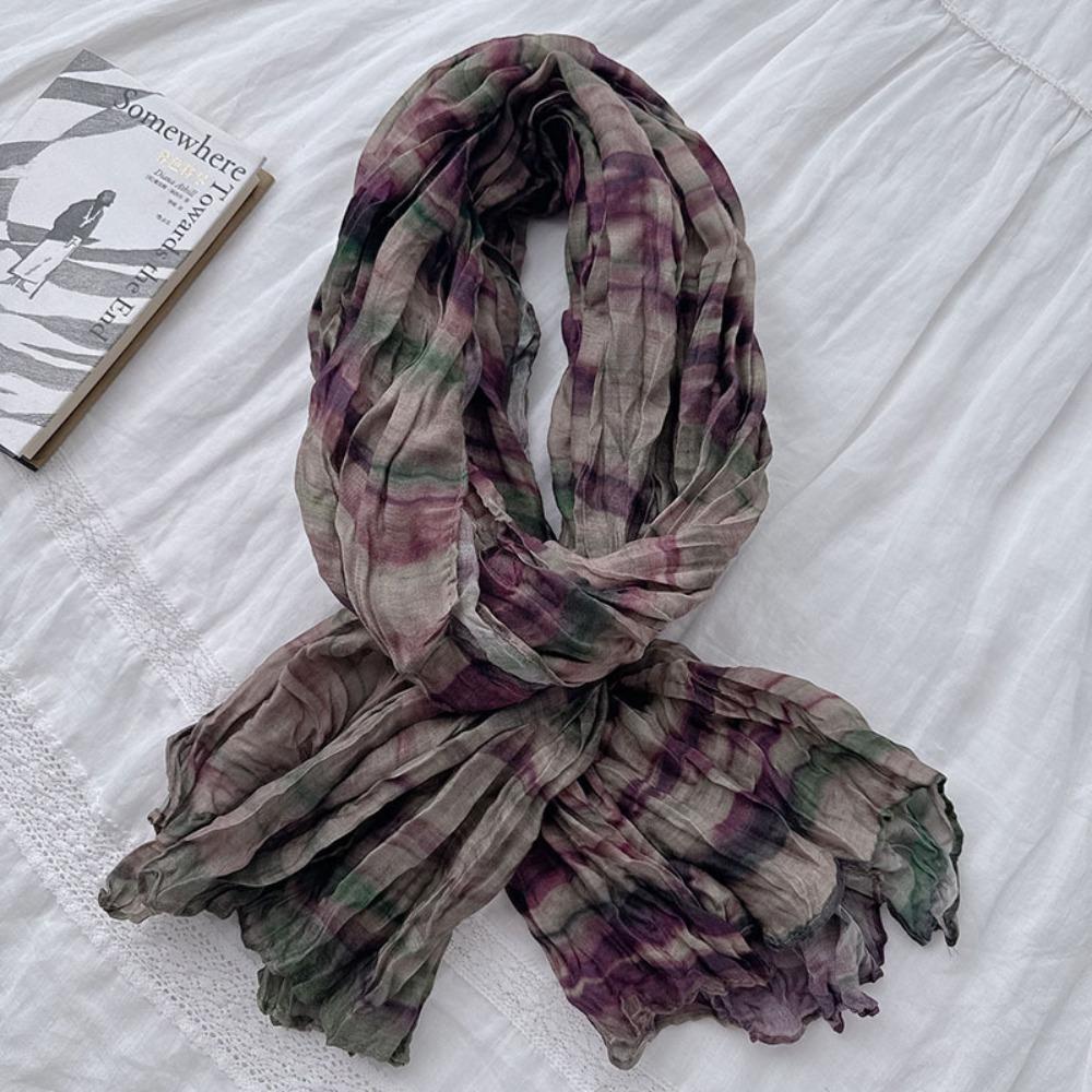 Folded Warm Scarf Cotton Neckerchief New Silk Scarf  Autumn Winter