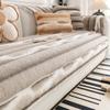 Winter Padded Thickened Sofa Cover Warm Rabbit Plush Velvet Sofa Cushion Soft Non-Slip Living Room Sofa Decorative Protective