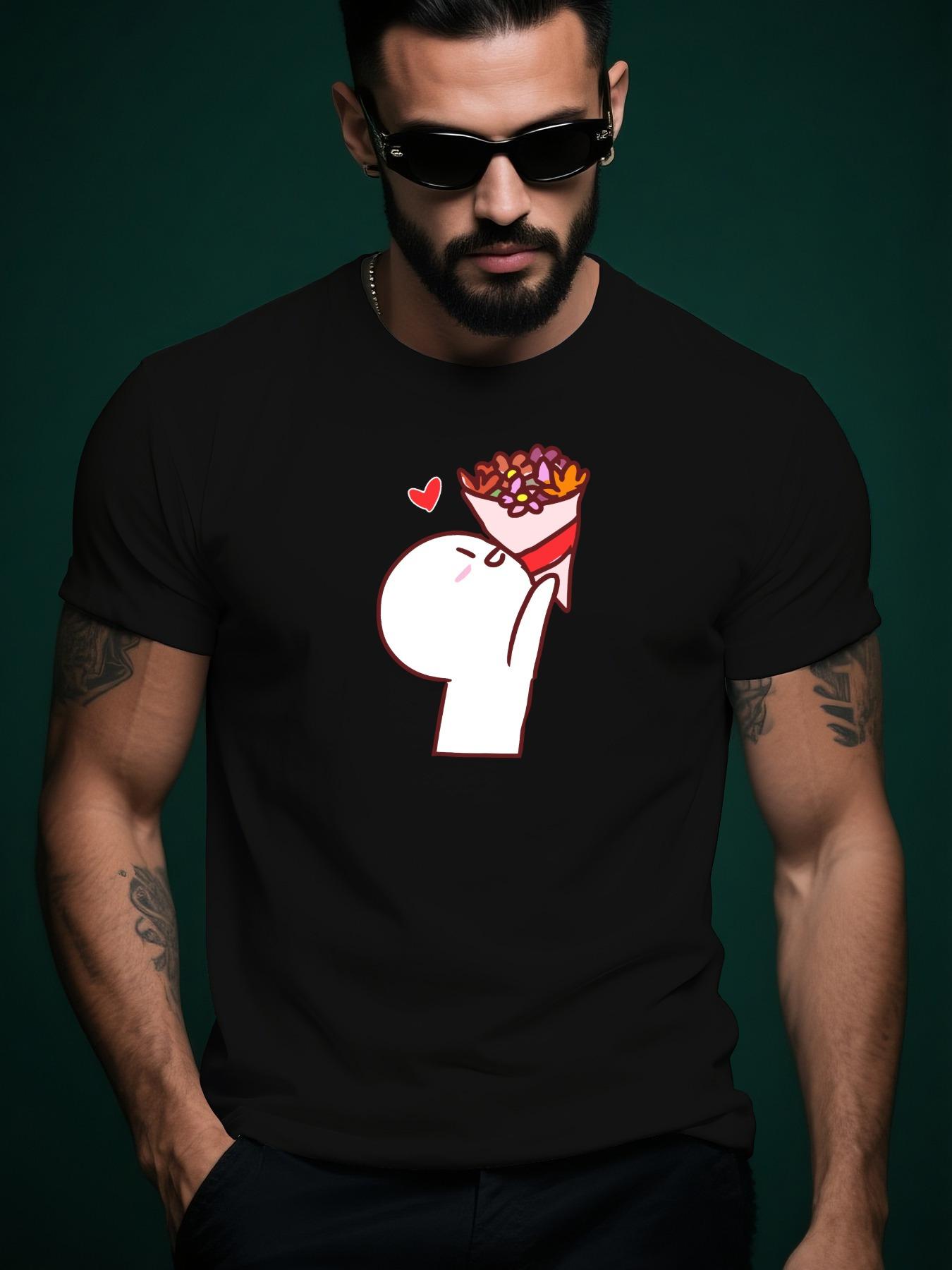 Summer Tshirt with Charming Gift Box Heart Graphic L