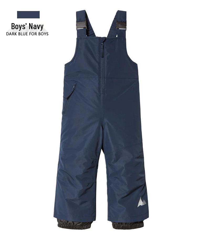 2025 Kids Waterproof & Windproof Ski Pants with Straps - Warm, Padded Outdoor Sports Overalls