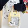 Y2K Japanese Style Back School Shoulder Bag Clear Pocket Kawaii Itabag  for Teenage Girls