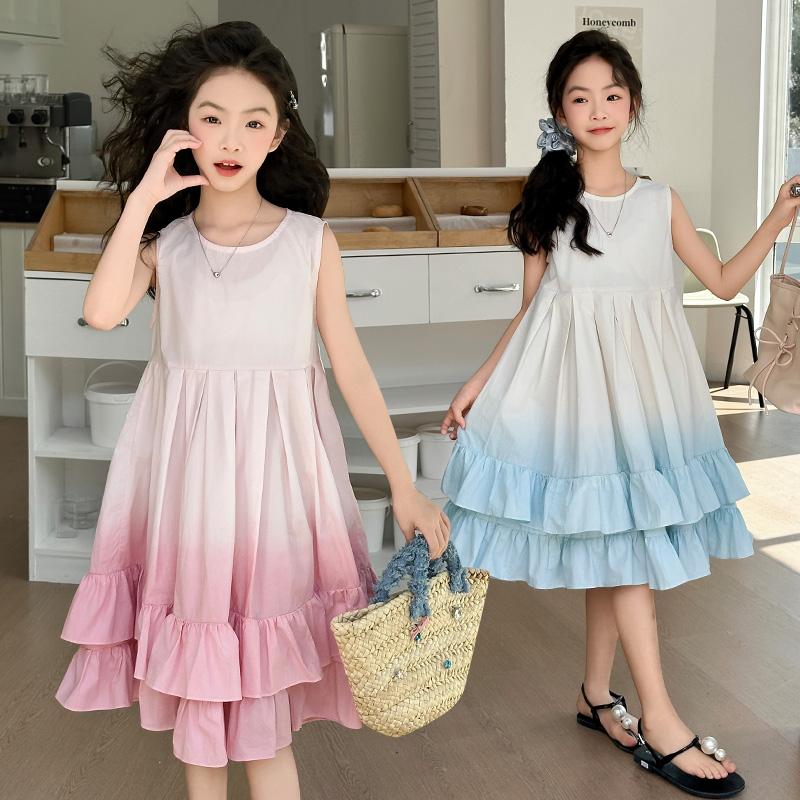 Girls' dress summer 2026 new summer dress girls' western-style gradient princess dress children's dress summer style