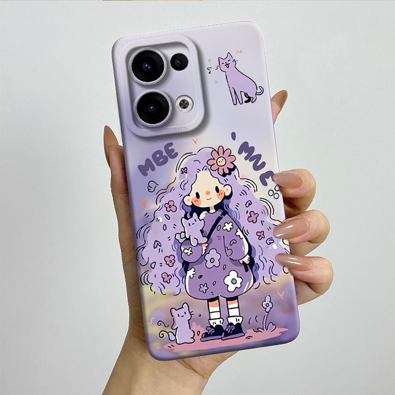 For OPPO Reno 13 CPH2689 Reno13 Phone Case Soft Silicone Funda Sweet Painted Fashion Cartoon Bumper Coque Printed Back Cover