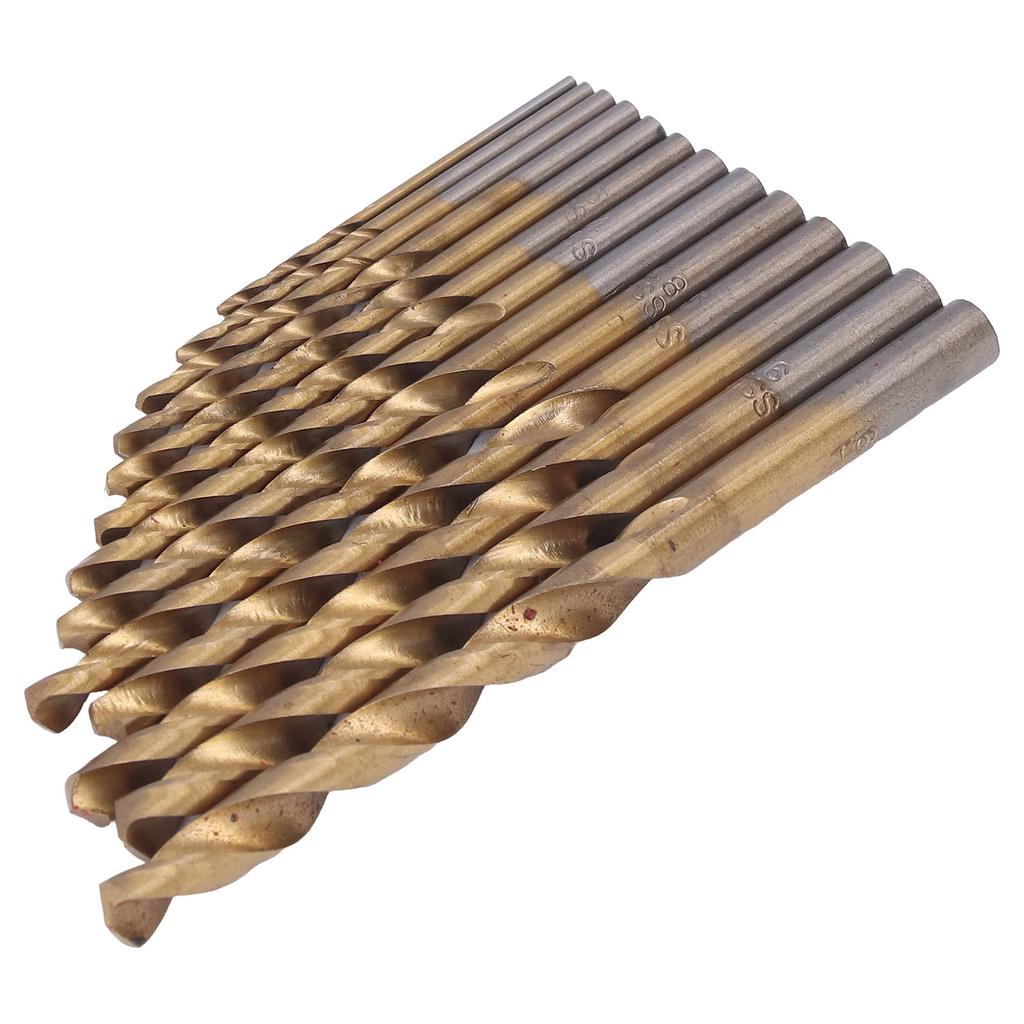 13 Stück Spiralbohrer Schnellwechsel HSS für Holz Metallschneiden 1,5?6,5 mm Schaft mit KofferGold