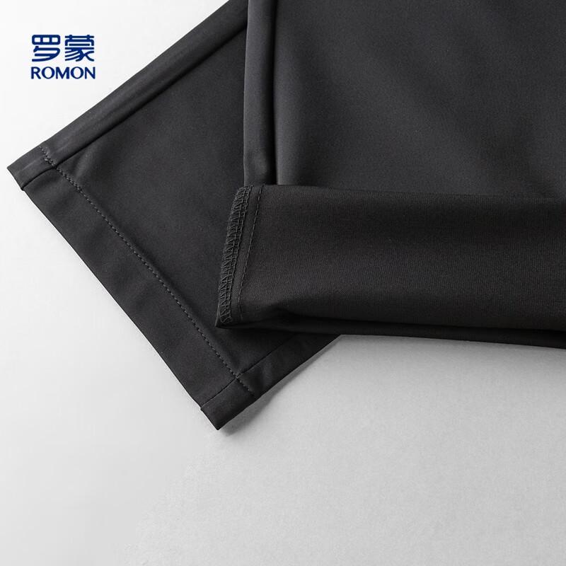 Luomeng Men's Ice Silk Silk Blend Straight-Leg Casual Trousers