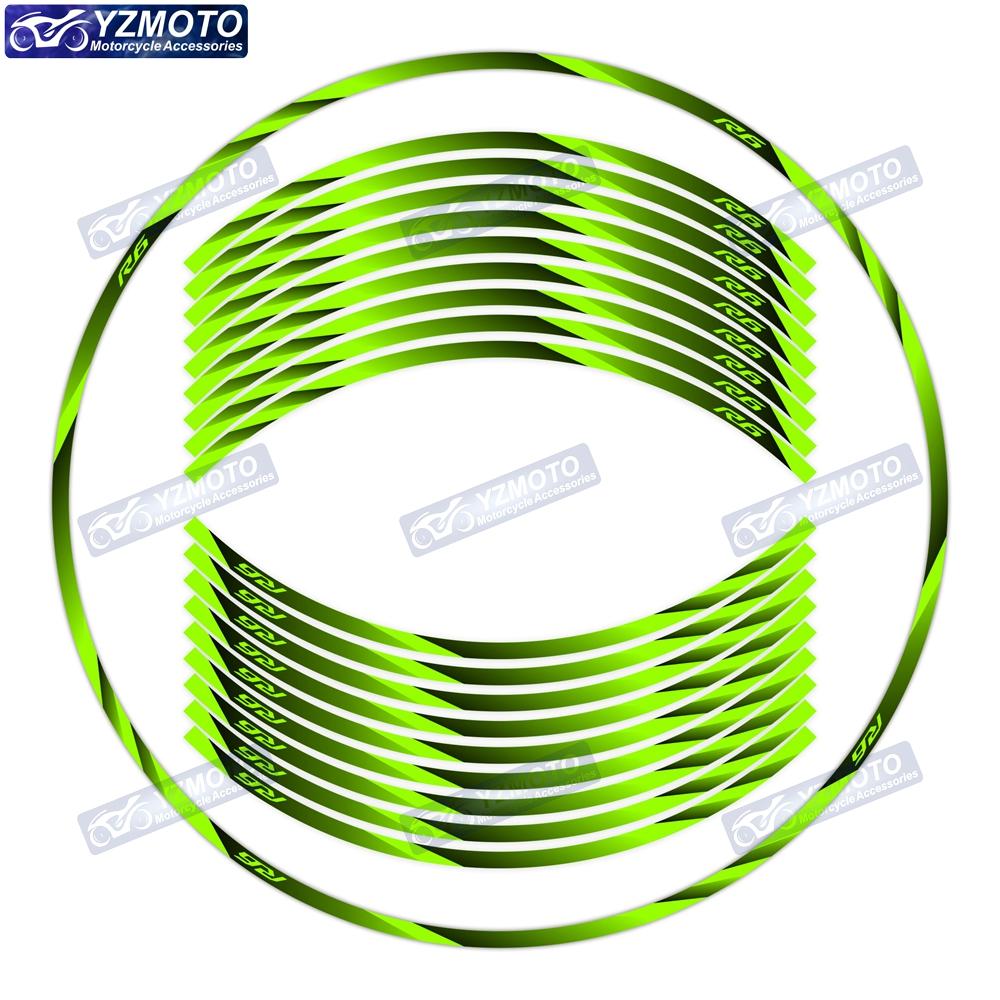 For YZF R6 Motocycle Accessories Wheel Stickers 17-inch Front And Rear Reflective Waterproof Decal Wheel Rim Decoration Stickers
