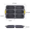 6-cavity Silicone Bread Loaf Pan, Nonstick Sourdough Loaf Pan & Heat Resistant Baguette Bread Pan,Molds for Baking Hoagie Rolls