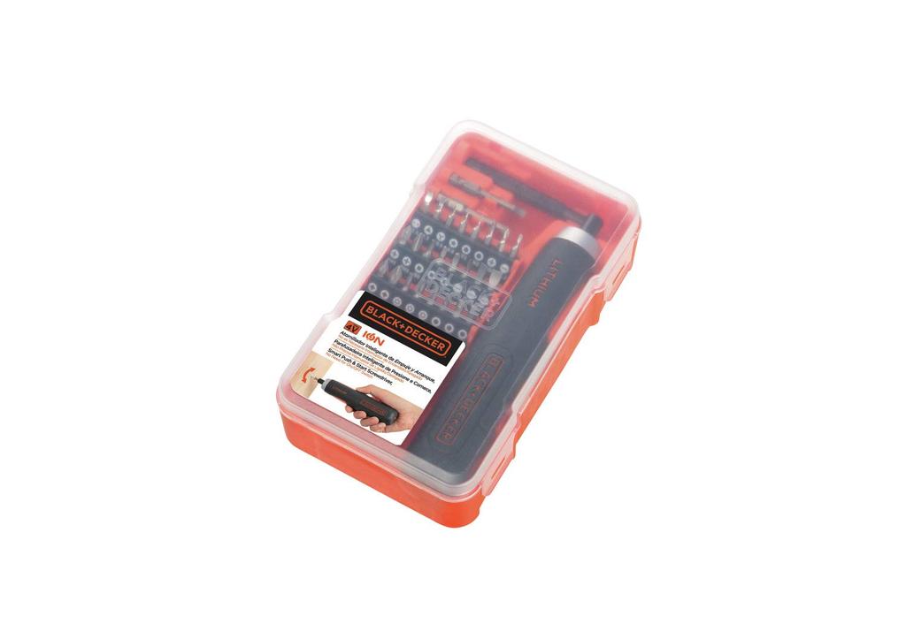 Cordless Push DIY Power Fastening LED 26 Carrying Case BD40K27 BLACK+DECKER Screwdriver, Tool, Tool, 5-Level Adjustment, Compact, Light, 3.6V, Bits,
